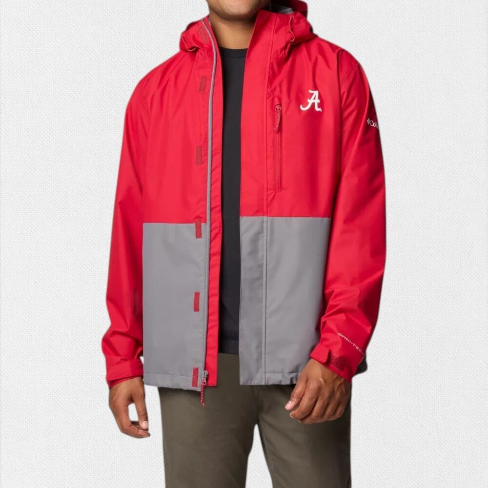Columbia University of Alabama Crimson Tide Mens Medium Full-Zip Rain Jacket NWT